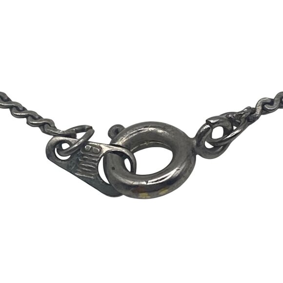 Vintage Sterling Silver Dreamcatcher Pendant Necklace 18" Feather Boho Western - Picture 10 of 10